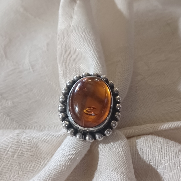 Stephen Dweck Amber Ring, Sterling Silver, Size 6.5 - Picture 2 of 12